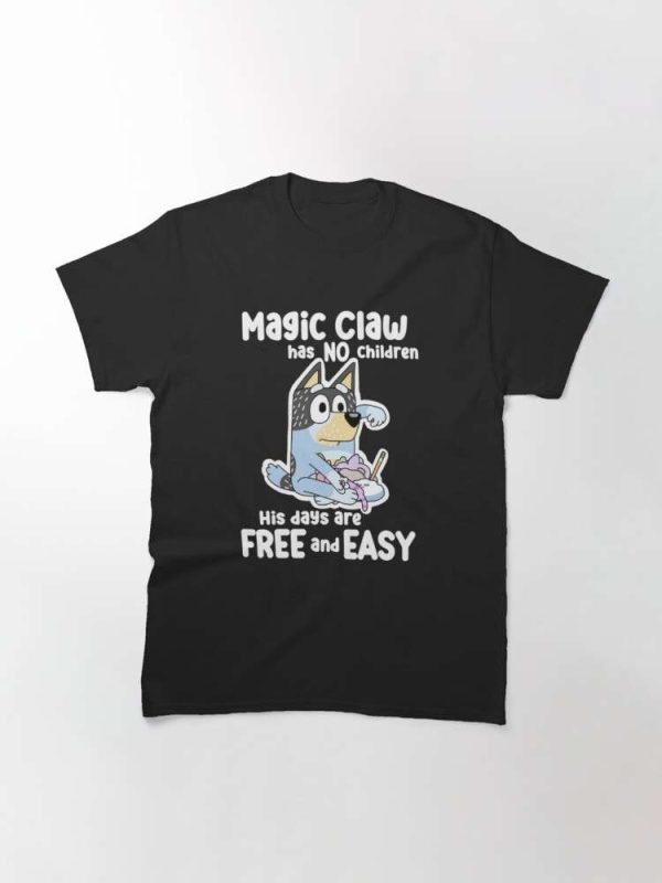 His Days Are Free And Easy Blueys Magic Dad T-Shirt – The Best Shirts For Dads In 2023 – Cool T-shirts