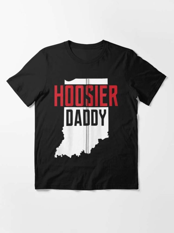 Hoosier Daddy Indiana State Map T-Shirt – The Best Shirts For Dads In 2023 – Cool T-shirts