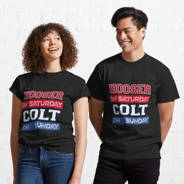 Hoosier On Saturday Colt On Sunday T-Shirt – The Best Shirts For Dads In 2023 – Cool T-shirts