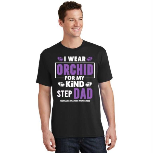 I Wear Orchid For My Step Dad Funny Step Dad Shirts – The Best Shirts For Dads In 2023 – Cool T-shirts