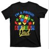 I’m A Proud Autism Dad Awareness Puzzle T-Shirt – The Best Shirts For Dads In 2023 – Cool T-shirts