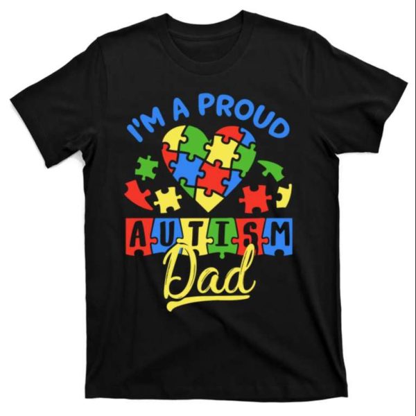 I’m A Proud Autism Dad Awareness Puzzle T-Shirt – The Best Shirts For Dads In 2023 – Cool T-shirts