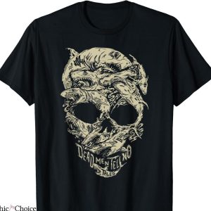 Jack Sparrow T-shirt Pirates Shark Skull