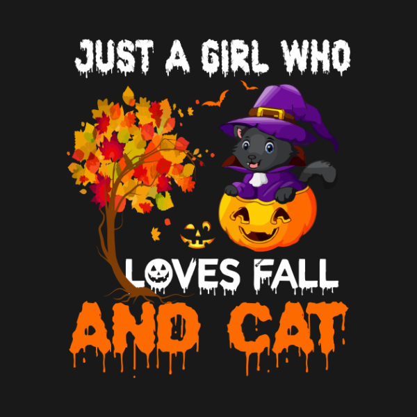 Just A Girl Who Loves Fall And Cat T-Shirt