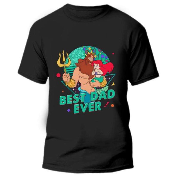 King Triton And Baby Ariel Disney Dad And Daughter Shirt – The Best Shirts For Dads In 2023 – Cool T-shirts