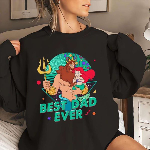 King Triton And Baby Ariel Disney Dad And Daughter Shirt – The Best Shirts For Dads In 2023 – Cool T-shirts