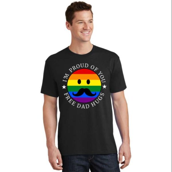 LGBT Flag Smile Face – Proud Dad T-Shirt Lgbt – The Best Shirts For Dads In 2023 – Cool T-shirts
