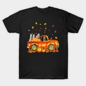 Llama Pumpkin Car Autumne Halloween T Shirt 1