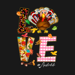 Love Auntie Life Turkey Leopard Thanksgiving auntielife T Shirt 2