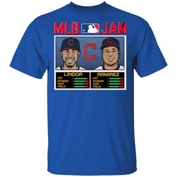 MLB Jam Indians Lindor And Ramirez T-Shirts