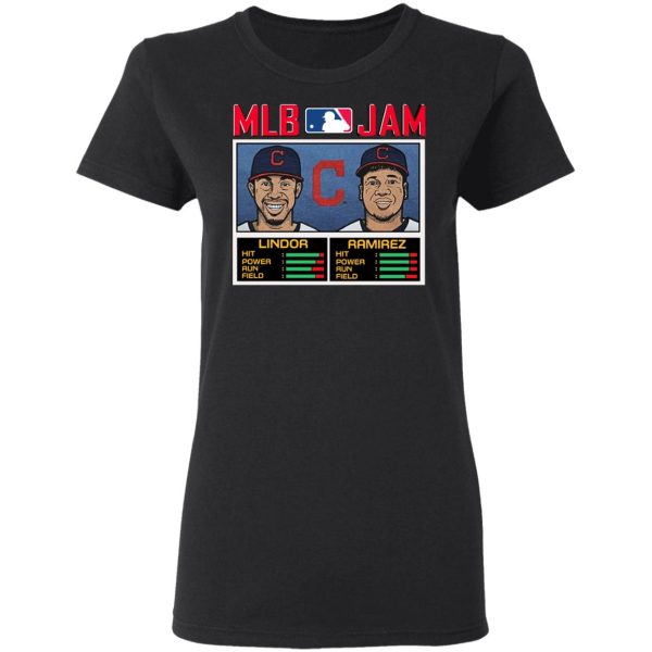 MLB Jam Indians Lindor And Ramirez T-Shirts