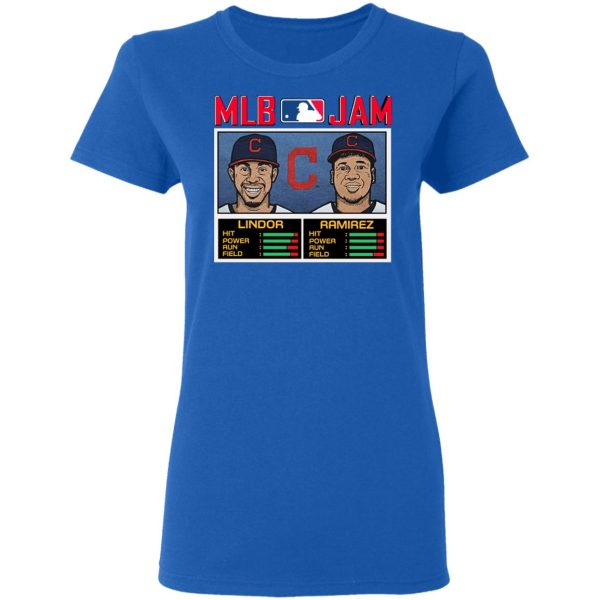 MLB Jam Indians Lindor And Ramirez T-Shirts