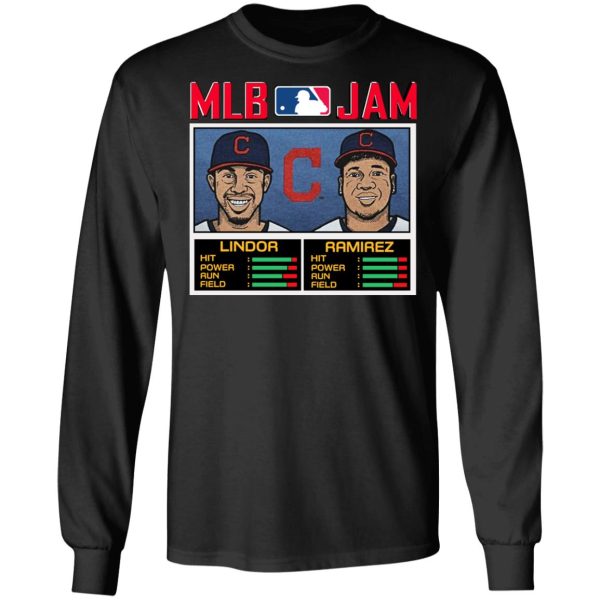 MLB Jam Indians Lindor And Ramirez T-Shirts