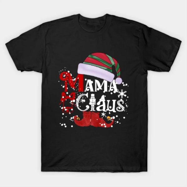 Mama Claus Santa hat Merry Christmas 2022 T-shirt