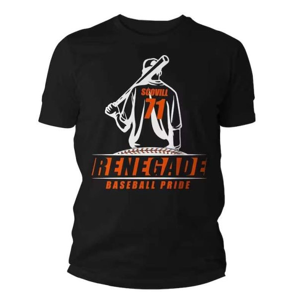 Men’s Personalized Daddy Baseball T-Shirt Renegade Baseball Pride – The Best Shirts For Dads In 2023 – Cool T-shirts