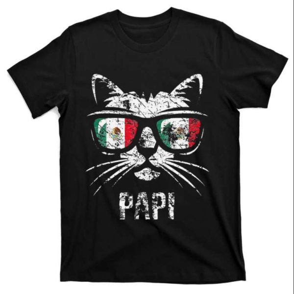 Mexico Flag Funny Cat Daddy Saying T-Shirt – The Best Shirts For Dads In 2023 – Cool T-shirts