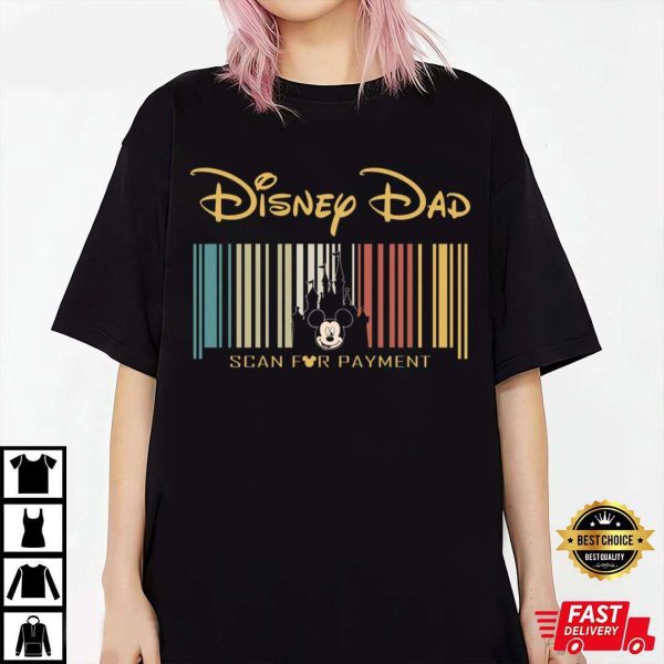 Mickey Mouse Scan For Payment – Disney Dad Shirt – The Best Shirts For Dads In 2023 – Cool T-shirts