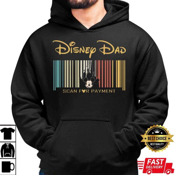 Mickey Mouse Scan For Payment – Disney Dad Shirt – The Best Shirts For Dads In 2023 – Cool T-shirts