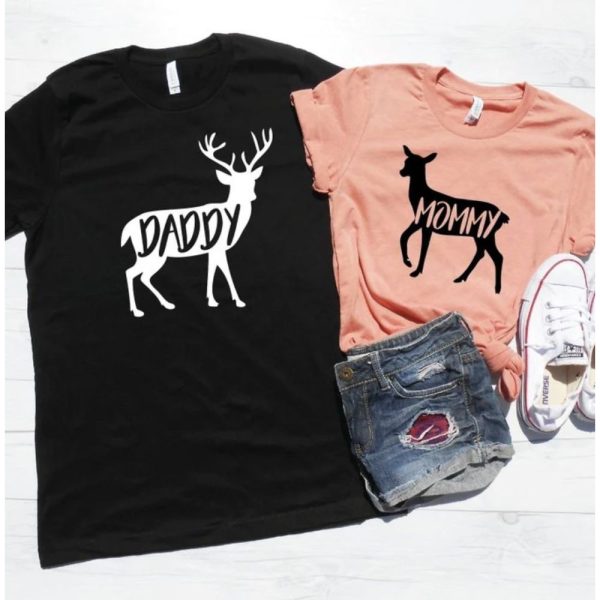 Mommy And Daddy Deer Family Matching Shirts – The Best Shirts For Dads In 2023 – Cool T-shirts