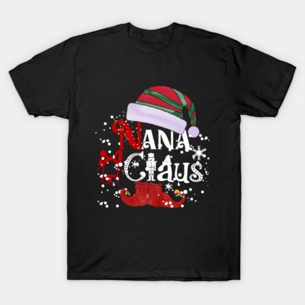 Nana Claus Santa hat Merry Christmas 2022 T-shirt