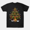 Pangolin Santa hat tree Merry Christmas 2022 T-shirt