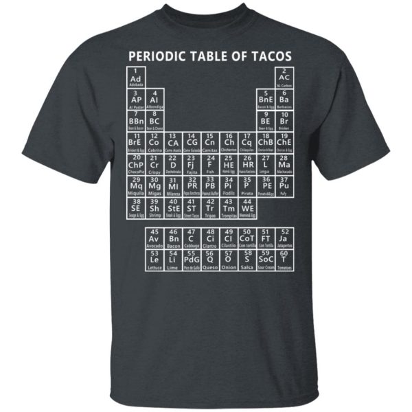 Periodic Table Of Tacos Shirt