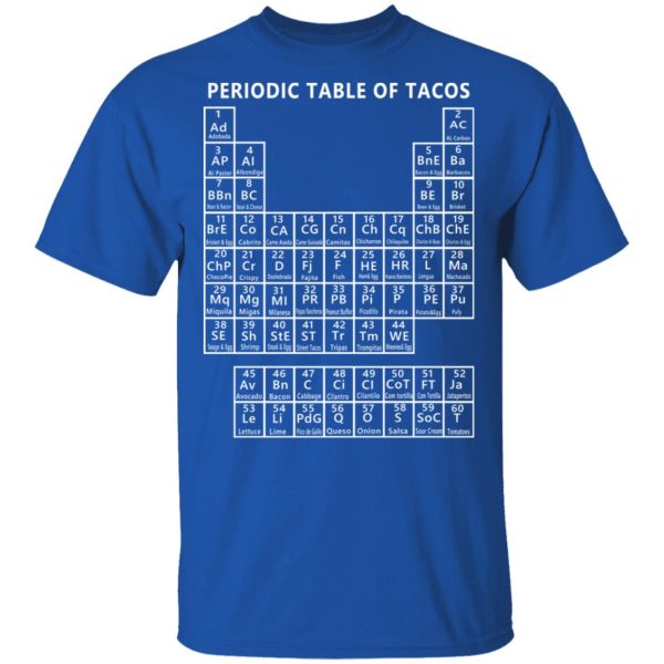 Periodic Table Of Tacos Shirt