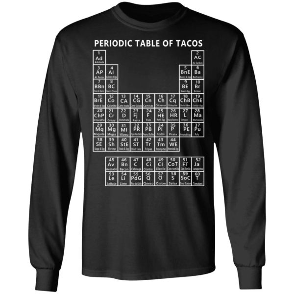 Periodic Table Of Tacos Shirt