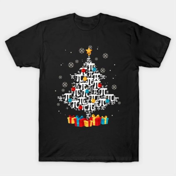 Pi math teacher tree Merry Christmas 2022 T-shirt