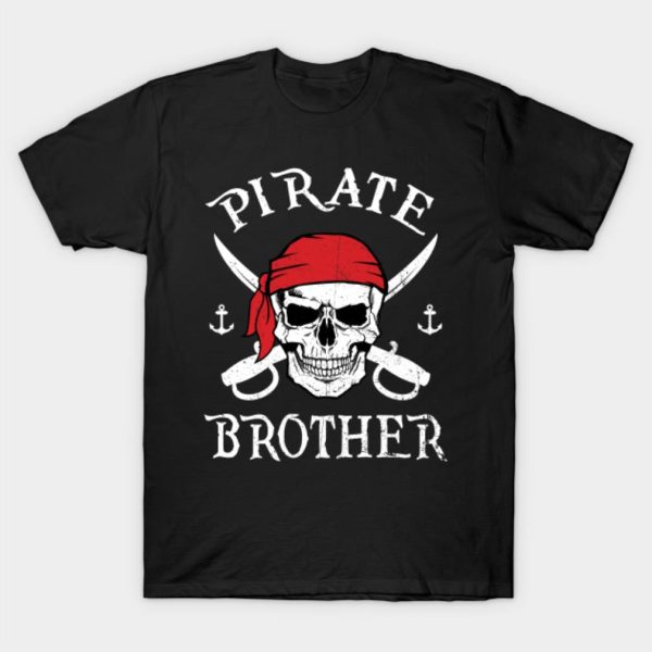 Pirate Brother Skull Halloween T-shirt