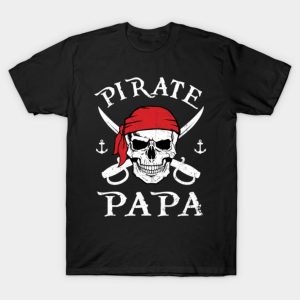 Pirate Papa Skull Halloween T-shirt
