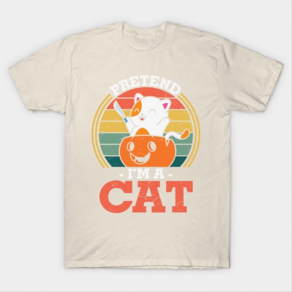 Pretend I’m A Cat Vintage Halloween T-Shirt