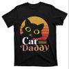 Retro Distressed Cat Daddy T-Shirt with Eighties Vintage Style – The Best Shirts For Dads In 2023 – Cool T-shirts