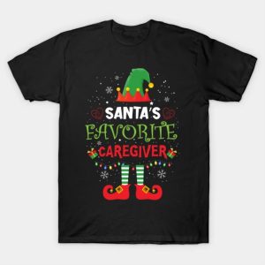 Santa’s favorite caregiver Elf Merry Christmas 2022 T-shirt