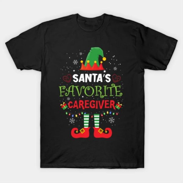 Santa’s favorite caregiver Elf Merry Christmas 2022 T-shirt