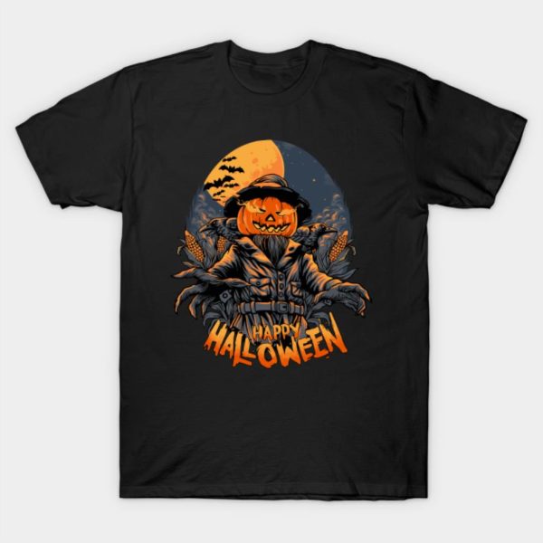 Scarecrow Pumpkin Halloween T-Shirt