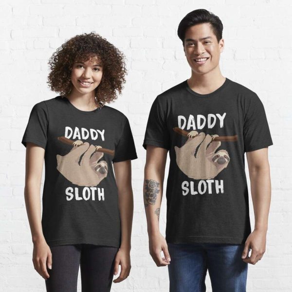 Sloth Daddy Essential T-Shirt – The Best Shirts For Dads In 2023 – Cool T-shirts