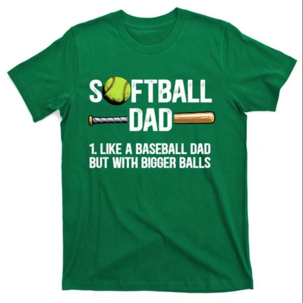 Softball Dad Just Like A Baseball Dad But With Bigger Balls Cute Shirt – The Best Shirts For Dads In 2023 – Cool T-shirts