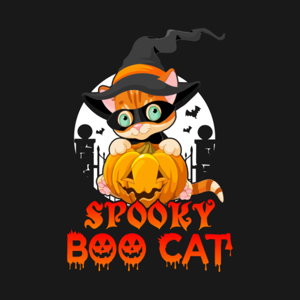 Spooky Boo Cat Halloween Shirt