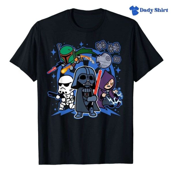 Star Wars Vader Kawaii Chibi Team Empire Graphic – Cute Star Wars Daddy Shirt – The Best Shirts For Dads In 2023 – Cool T-shirts