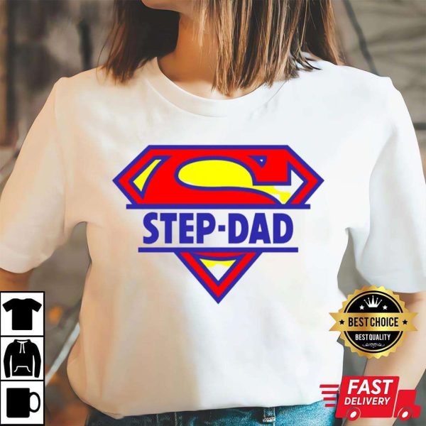 Super Hero Step Dad Logo Funny Dad Disney Shirts – The Best Shirts For Dads In 2023 – Cool T-shirts