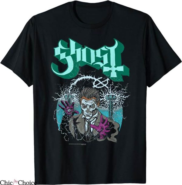 Tesla Band T-Shirt Ghost Tesla T-Shirt Trending