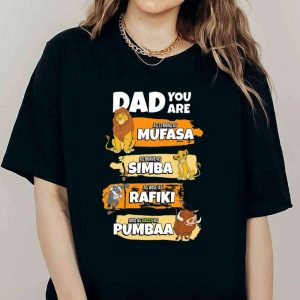 The Lion King Mufasa Dad You Are Word Stack – Funny Dad Disney Shirts – The Best Shirts For Dads In 2023 – Cool T-shirts