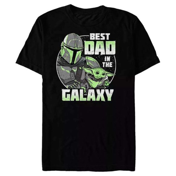 The Mandalorian Distressed Best Dad In The Galaxy Star Wars Daddy Shirt – The Best Shirts For Dads In 2023 – Cool T-shirts