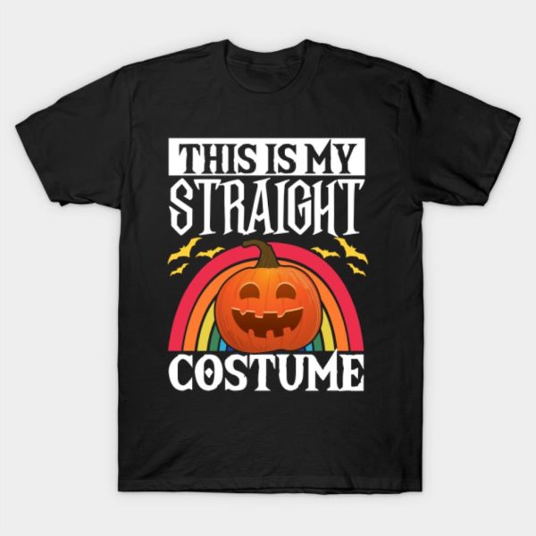 This is my straight costume rainbow Pumpkin LGBTQ Halloween T-shirt