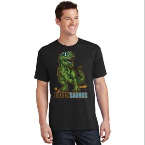 Trendy Daddysaurus T Rex Daddy Saurus Dad T-Shirt – The Best Shirts For Dads In 2023 – Cool T-shirts