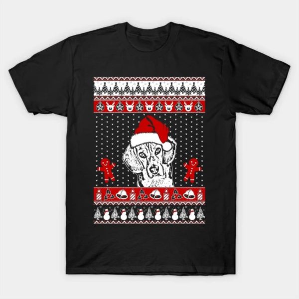 Ugly Beagle Santa hat funny Merry Christmas 2022 T-shirt