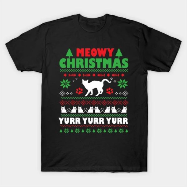 Ugly Meowy Christmas yurr yurr yurr Merry Christmas 2022 T-shirt