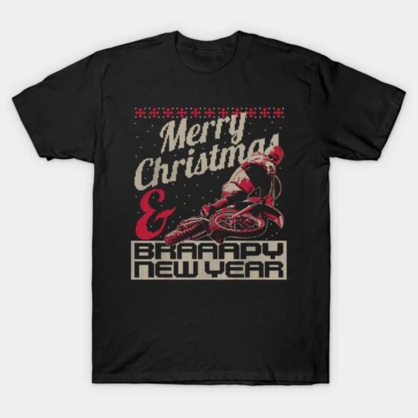 Ugly Merry Christmas and Braaapy New Year Merry Christmas 2022 T-shirt