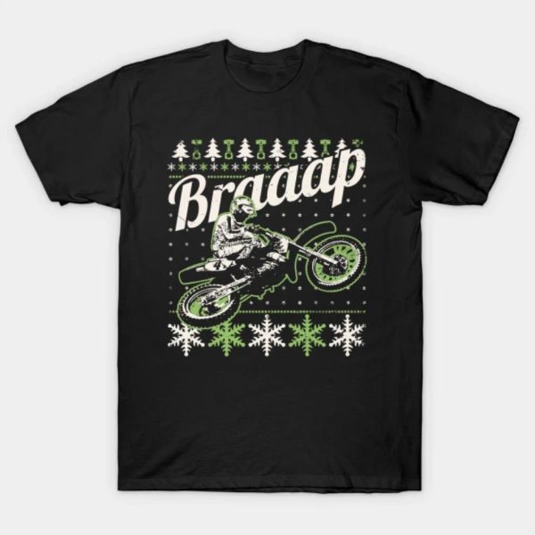 Ugly Motocross Braaap Merry Christmas 2022 T-shirt